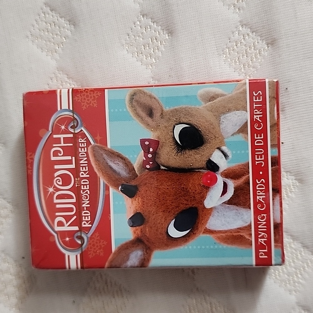 Rudolph the red nosed reindeer playing cards new